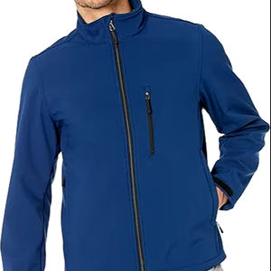 Chaqueta de lona impermeable de otoño informal para hombre, chaqueta para correr, senderismo al aire libre, peso pesado, cremallera completa, poliéster, Spandex, capa de lluvia - Product Image 1