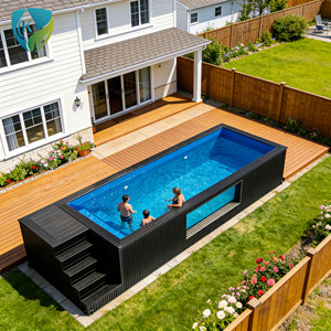 <span class=keywords><strong>Piscine</strong></span> hors sol préfabriquée durable, <span class=keywords><strong>piscine</strong></span> en fibre de verre sur mesure, spa extérieur, <span class=keywords><strong>piscine</strong></span> de plongeon pour projet de villa - Product Image 6