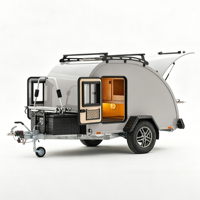 Mini-caravane de voyage en fibre de verre de haute qualité, légère, pour le camping en plein air, avec cuisine extérieure de luxe