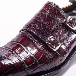 Scarpe eleganti Monk Strap in vera pelle, mocassini formali da ufficio con punta a punta, comode per la primavera - Product Image 1