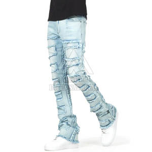 กางเกงทรงซ้อนของผู้ชายกางเกงซักได้สำหรับผู้ชายกางเกงแบบเรียงซ้อนดีไซน์ล่าสุด - Product Image 1