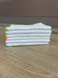 ผ้าเช็ดตัวผ้าฝ้าย100% แห้งเร็วสำหรับห้องครัวขนาด25X35ซม. ใช้ซ้ำได้เป็นมิตรต่อสิ่งแวดล้อมผ้าทอสีทึบ MOQ ต่ำ - Product Image 3