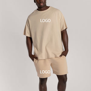 Survêtement en tissu éponge décontracté deux pièces personnalisé OEM T-Shirt de jogging thermique respirant et ensemble short d'été taille surdimensionnée - Product Image 5