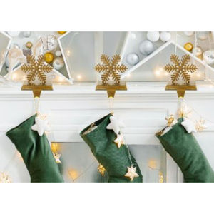 Flocon de neige en métal bas cintre Antique Designer cheminée bas cintre crochet pour la décoration de Noël au prix le plus bas - Product Image 5