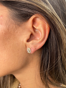 Élégantes boucles d'oreilles en or 10k 14k 18k avec diamants de laboratoire certifiés IGI, pièce de bijouterie finie à la main en or jaune, rose et blanc, création de designer - Product Image 5