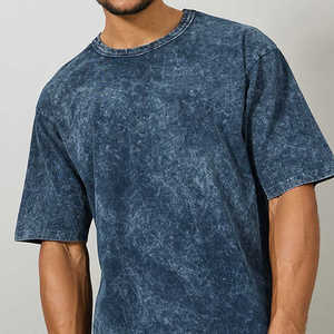 Camiseta de lavado ácido Vintage de gran tamaño para hombre, ropa de calle estilo Hip Hop hecha con 100 por ciento de algodón y diseño de logotipo personalizado - Product Image 5