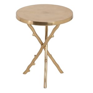 Mesa auxiliar de aluminio de lujo New Look, mesa auxiliar de aluminio fundido hecha a mano con tapa redonda para muebles de sala de estar y dormitorio - Product Image 1