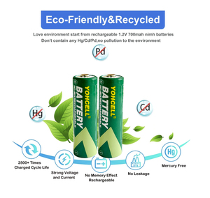 Yohcell 2500mAh AA NiMH LR6 No.5 pin có thể sạc lại cho đèn pin điện tử tiêu dùng & đồ chơi hàng ngày sử dụng - Product Image 3