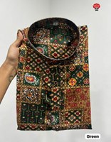 Kurta pour homme en fausse fourrure épaisse, imprimé numérique moderne, spécial Navratri, longueur standard, sur mesure pour les fêtes