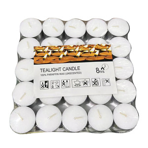 Candle Factory Wholesale White Color Unscented 8 Hour <strong>Tealight</strong> Long Burning Tea Light Candle for Decorative - Product Image 6