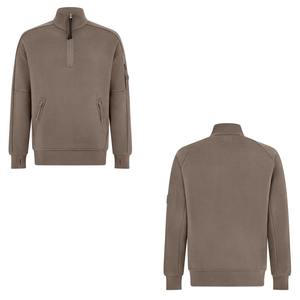 Wholesale 2025 <b>Men</b> Custom Half <b>Quarter</b> <b>Zip</b> <b>Fleece</b> Crewneck Blank Long Sleeve Cotton Unisex Pullover <b>Zip</b> up Sweatshirt - Product Image 3