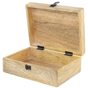 Wholesale Rectangle Mango Wood Storage Case Handmade Wooden Packing <b>Box</b> with <b>Lock</b> for Craft Use - Product Image 2