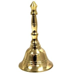 Cloche à main 100% en laiton massif - Manche gravé extra long, son clair et fort, cloche d'appel pour le dîner - Product Image 6