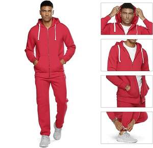 Ensemble de survêtement décontracté en coton 100% pour homme, pantalon droit, 2 pièces, sweat-shirt à capuche ample, pantalon de survêtement à jambes larges - Product Image 5