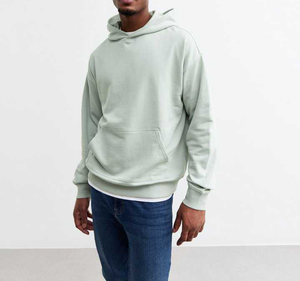 เสื้อฮู้ดและสเวตเตอร์สำหรับผู้ชายเสื้อแนวสตรีท420กรัมทรงหลวมผ้าคอตตอนพิมพ์ลายพัฟฟ์สำหรับ100% - Product Image 1