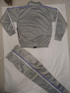 Meilleures ventes, prix de gros, survêtement sport super-poly, veste et pantalon à fermeture éclair intégrale, motif côtelé pour hommes - Product Image 6