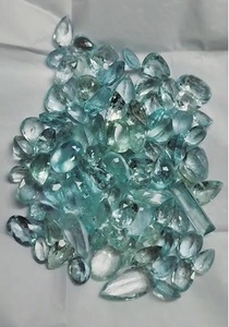 101 pièces naturel aigue-marine 7x5 8x6 9x7 10x8mm ovale baguette poire facette 240 Cts Lot Iroc ventes qualité Baruj pierres précieuses coupe US $216 - Product Image 3