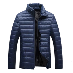 2025 OEM Custom Stand-<b>up</b> Collar Quilted <b>Zip</b> <b>Up</b> Puffer Jacket Warm Thick Fashion High Quality Winter Puffer Jacket for Men - Product Image 1