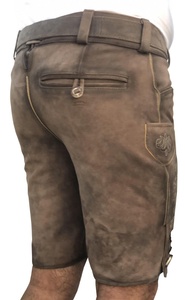 Pantalones de Cuero para Hombre, Estilo Bávaro, Color Marrón, para Oktoberfest, Pantalones Trachten, Tela de Cuero Personalizada, Piel de Vaca, Gamuza - Product Image 6