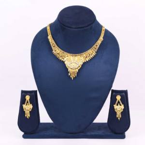 Collares de formación chapados en oro, joyería de oro de boda, joyería tradicional para mujer, cobre y latón, chapado en oro laminado - Product Image 1