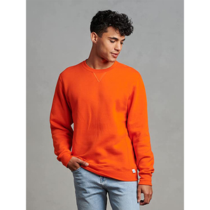 Unisex Cotton <b>Fleece</b> Sweatshirt Minimal Plain <b>Black</b> Crewneck Pullover Custom Logo Apparel Wholesale - Product Image 2