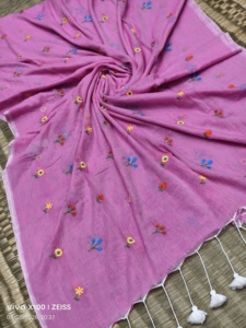 VESTIDO SAREE DE ALGODÓN MAL ECOLÓGICO, LIGERO Y TEJIDO, IDEAL PARA EL VERANO, PARA NIÑAS Y MUJERES, PERFECTO PARA BODAS - Product Image 5