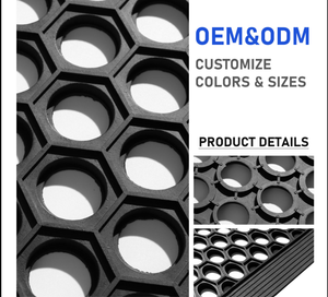 เสื่อยางปูพื้นอุตสาหกรรมสินค้ามาใหม่โรงงานเวิร์คช็อปโรงแรมในครัวระบายน้ำได้ง่ายไม่เลื่อนออกแบบเป็นช่องกลวง - Product Image 4