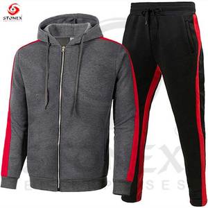 Ensemble de survêtement pour homme en coton tissé 100% pour l'hiver, ensemble de fitness avec logo personnalisé, tenue de jogging, course à pied, service OEM - Product Image 5