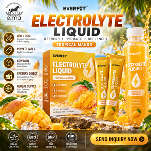 Poudre d'électrolytes alimentaires Elma 1KG Sans sucre ajouté 50 portions Formule d'hydratation et de réapprovisionnement en minéraux Sans OGM Lactosérum pour adultes - Product Image 1