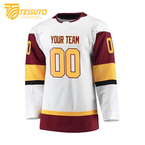 Jersey de hockey sobre hielo bordado personalizado servicio OEM 100% poliéster secado rápido Alta Calidad recién llegado - Product Image 1