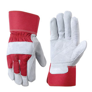 Gants de travail en cuir avec coutures renforcées Gants de gréement industriels durables avec double couche de paume Gant de sécurité en cuir fendu - Product Image 2
