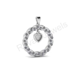2025 colgante de corazón circular de alta calidad, joyería de leche materna de plata 925 para mujer, regalo hecho a mano, ajuste de piedra en blanco de la India - Product Image 5