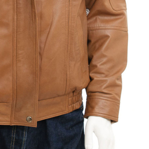 Chaqueta informal de moda con apariencia de cuero liso, diseñada para atuendos modernos, ideal para uso diario en la calle. - Product Image 2