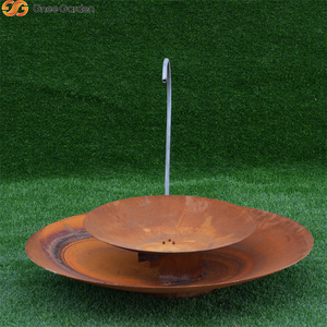 Fuente de agua para jardín exterior, de metal oxidado, pequeña, para patio trasero y paisajismo de estanques - Product Image 4