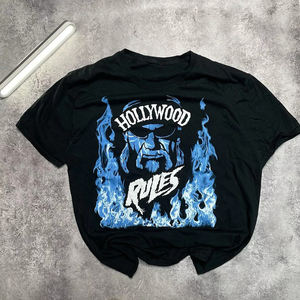 Camisetas gráficas personalizadas, camisetas impresas para hombres, serigrafía, camiseta vintage desgastada con lavado ácido, camisetas de gran tamaño para hombres - Product Image 1