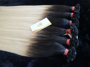 ผมต่อแบบมนุษย์ปลายแบนทำจากเคราตินแบบรัสเซียทำจากหนังศีรษะแบบเต็ม100% - Product Image 4