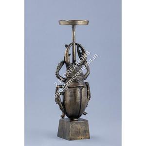 เชิงเทียนโลหะเคลือบนิกเกิลแบบโบราณ - Product Image 1