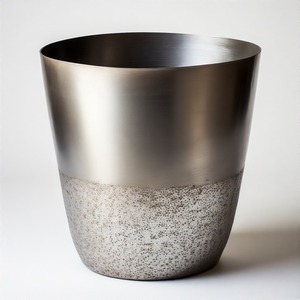 Maceta Serene Glow Silver con detalles de martillo artesanal para balcones, jardines o escaparates - Product Image 4