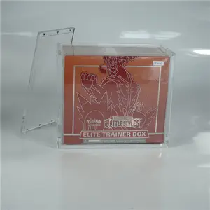 Exclusive Design 10MM Thickness Stable Crystal Clear Acrylic <b>Pokemoned</b> Elite Training Box <b>Booster</b> <b>Case</b> With Strong Magnets - Product Image 4