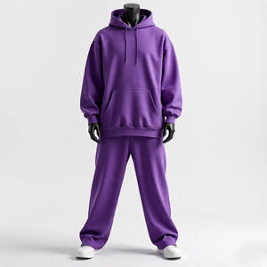 Chándales con logotipo estampado personalizado Sudaderas con capucha de alta calidad Chándales de algodón para hombres Chándales de gran tamaño Conjunto de Sudadera con capucha unisex - Product Image 3