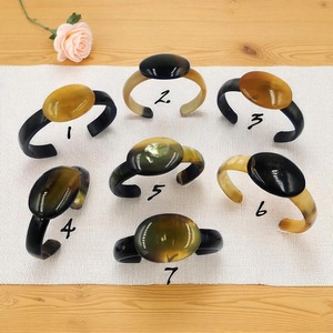 Brazaletes de Cuerno de Búfalo Natural, Joyería Artesanal de Cuerno de Búfalo - Product Image 4