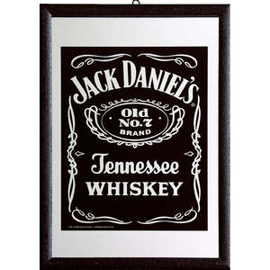 Arte de Pared de Vidrio con Etiqueta Negra de Jack Daniel's Mirror Black Label - Product Image 1