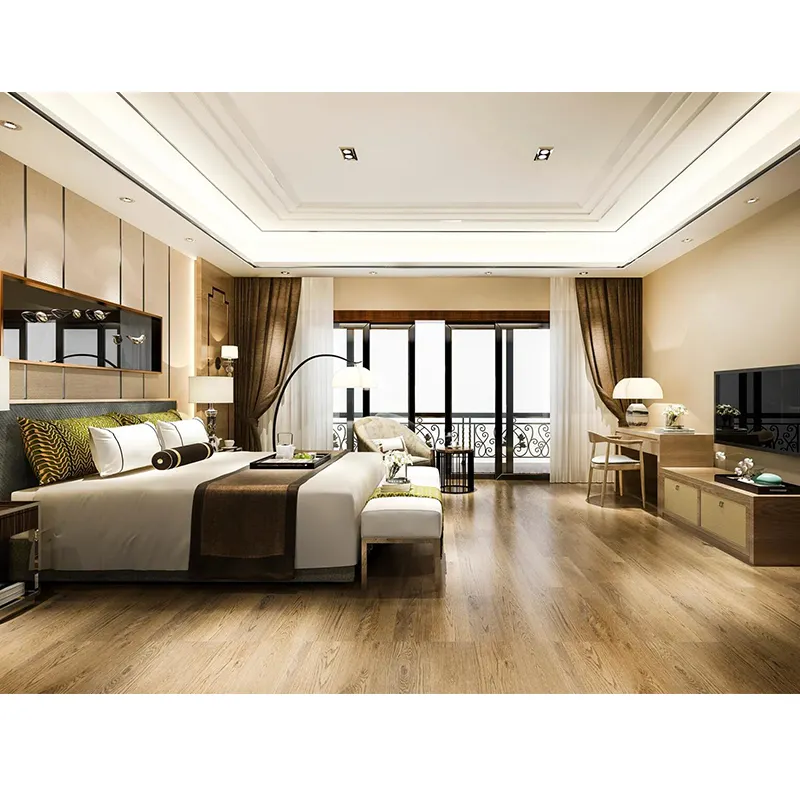 Set da letto King Size set da letto in legno di lusso 5 stelle set da camera per gli ospiti di alta qualità con ospitalità personalizzata