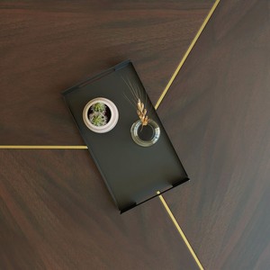 ถาดโลหะกำมะหยี่สำหรับตกแต่งห้องครัวถาดน้ำหอมสไตล์มินิมอลถาดโลหะสีดำ - Product Image 3