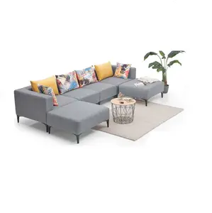 アパートとリビングルームのためのGizemモダンなL字型ソファソファ左右のソファ寝椅子断面ソファリビングルームの家の家具