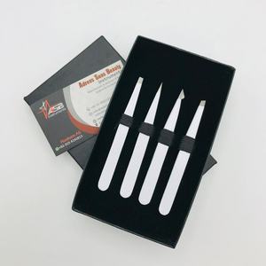 Pince à sourcils inclinée en acier inoxydable durable enduit de pêche nude rose clair outil de mise en forme des sourcils arrondis - Product Image 5