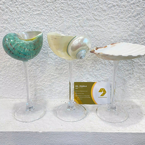 Verres en coquillages écologiques de luxe faits à la main pour les restaurants et les centres de villégiature tropicaux du Vietnam - Product Image 1