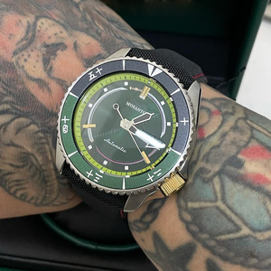 Reloj Seikot <span class=keywords><strong>Serie</strong></span> Marítima, Calendario Verde, Resistente al Agua, Elegante, Casual, Totalmente Automático, Mecánico, de Acero Inoxidable - Product Image 3