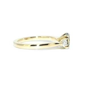 Anillo de Compromiso y Boda Minimalista de Plata de Ley 925 Maciza con Baño de Oro de 18K y Circonita Ovalada, Clásico para Mujer, Venta al por Mayor - Product Image 3