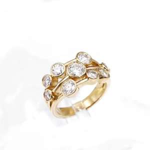 Boodles Eternity Band 14K Oro amarillo sólido Corte redondo Anillo de propuesta de diamante cultivado en laboratorio Anillo DE BODA único para regalo de fiesta - Product Image 2